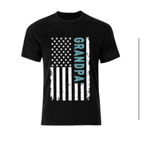 American Flag Grandpa T Shirt Mens Large Black Patriotic Graphic Tee New